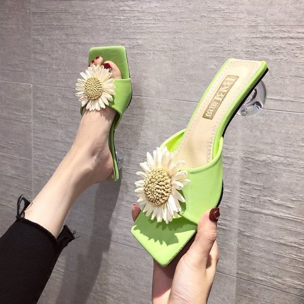 slippers women summer fashion small daisy mid-heel 4cm round heel square-toe sandals 2020 new comfortable flower women's shoes, Black
slippers women summer fashion small daisy mid-heel 4cm round heel square-toe sandals 2020 new comfortable flower women's shoes, Black