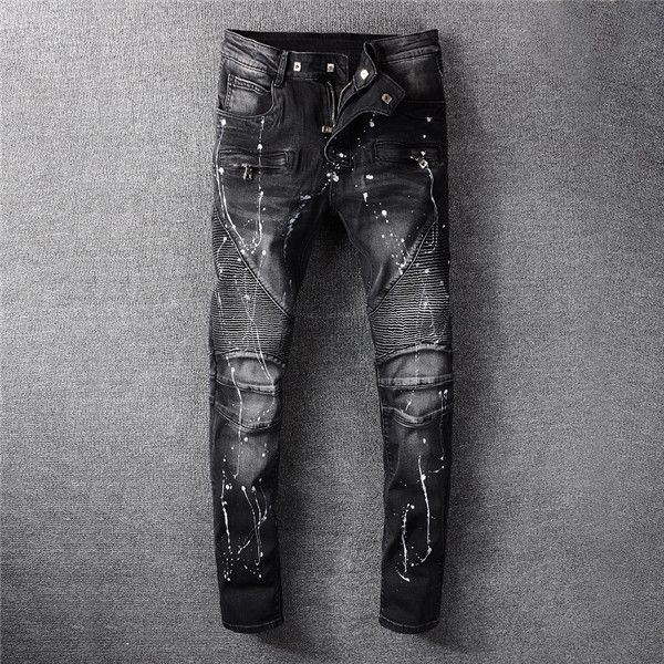 2020 clothing pants men jeans for men print destroyed mens black slim denim straight biker skinny jeans men, Blue
2020 clothing pants men jeans for men print destroyed mens black slim denim straight biker skinny jeans men, Blue