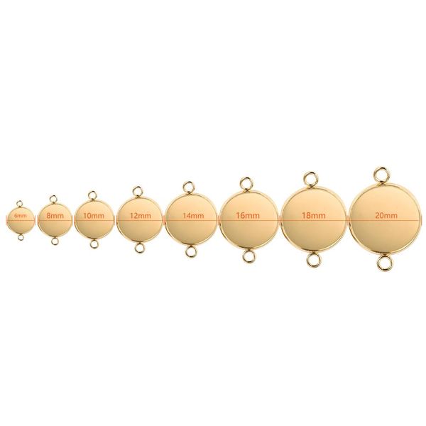 20pc cabochon setting round 10/12/14/16/18/20/25mm stainless steel bracelet connector blank tray bezel gold pendant base jewelry
20pc cabochon setting round 10/12/14/16/18/20/25mm stainless steel bracelet connector blank tray bezel gold pendant base jewelry