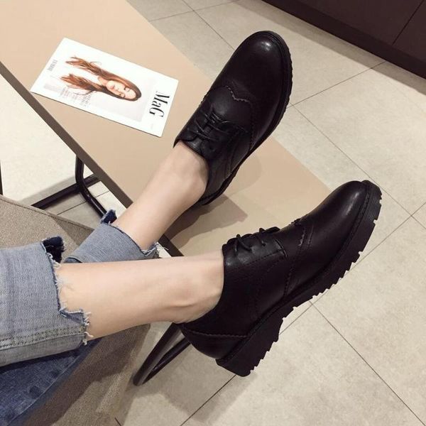 cross women's shoes all-match autumn round toe casual female sneakers oxfords flats british style platform fall leather, Black
cross women's shoes all-match autumn round toe casual female sneakers oxfords flats british style platform fall leather, Black