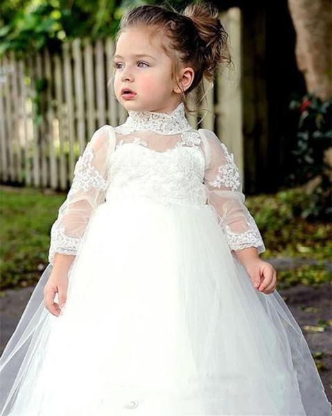 white flower girl dresses lace appliques high neck illusion long sleeve tulle ball gown buttons back sweep train princess style, Red;yellow
white flower girl dresses lace appliques high neck illusion long sleeve tulle ball gown buttons back sweep train princess style, Red;yellow