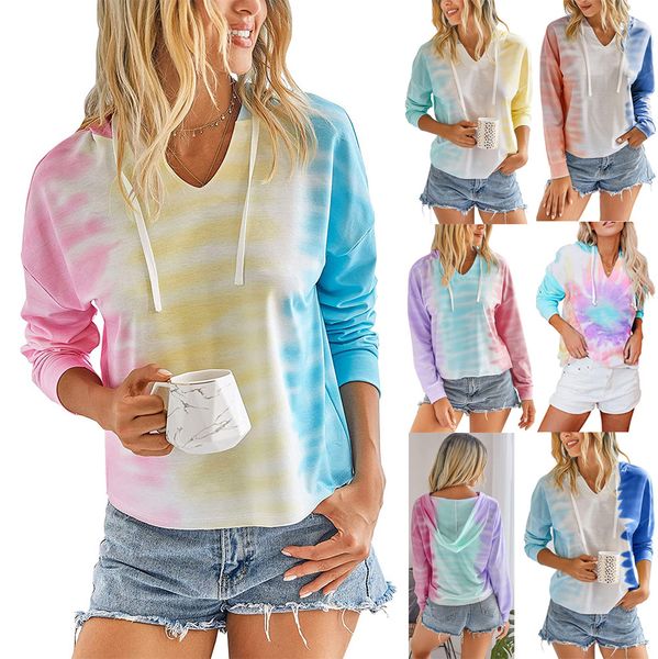 european and american tie-dye gradient color v-neck hooded long-sleeved pullover casual sweater kg-19, Black
european and american tie-dye gradient color v-neck hooded long-sleeved pullover casual sweater kg-19, Black