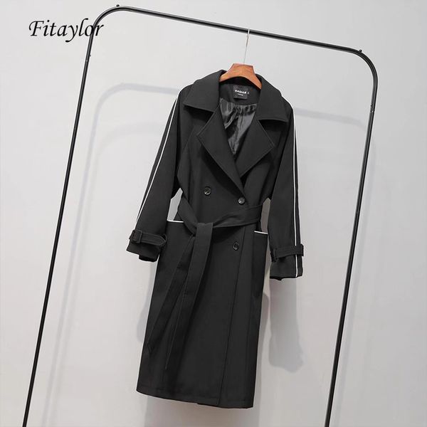 fitaylor new 2020 double breasted mid-long trench coat women casual pocket slim belt cloak vintage windbreaker outwear vestidos, Tan;black
fitaylor new 2020 double breasted mid-long trench coat women casual pocket slim belt cloak vintage windbreaker outwear vestidos, Tan;black