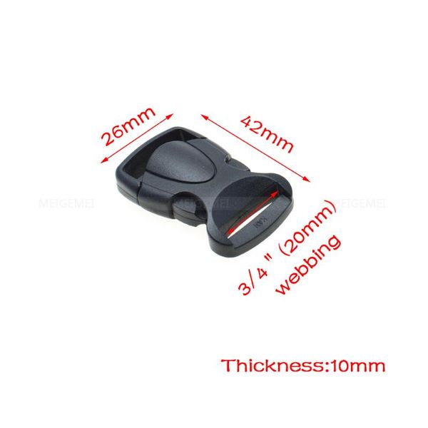 (20mm) Plastic Buckles For Paracord Bracelet Side Release Buckles Bag & Case Accessory