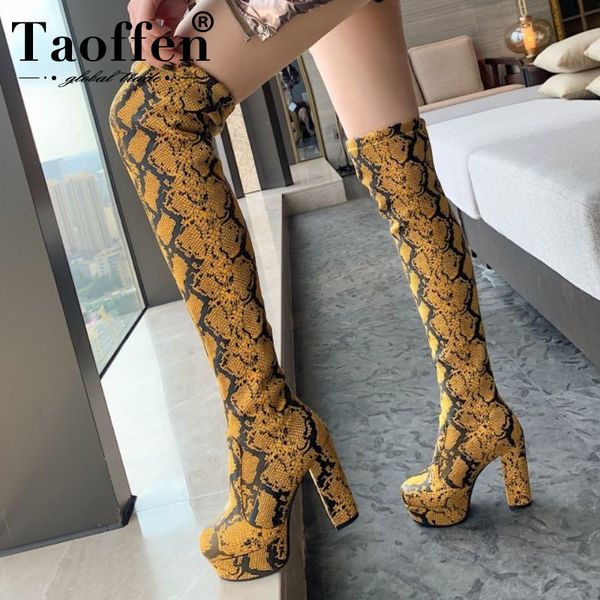 boots taoffen 2021 platform fashion snakeskin winter women shoes square high heel round toe casual over the knee size 34-43, Black
boots taoffen 2021 platform fashion snakeskin winter women shoes square high heel round toe casual over the knee size 34-43, Black