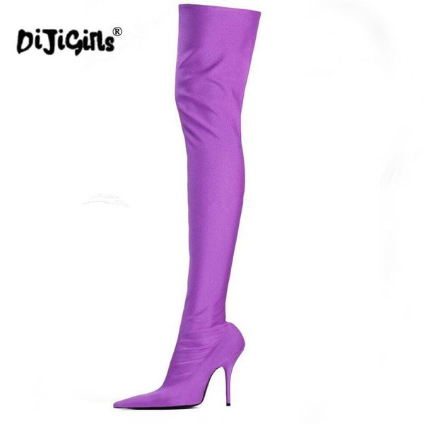 drop ship new spring/autumn thigh high boot satin stretch elastic over the knee sky slim high heels long booties shoes, Black
drop ship new spring/autumn thigh high boot satin stretch elastic over the knee sky slim high heels long booties shoes, Black