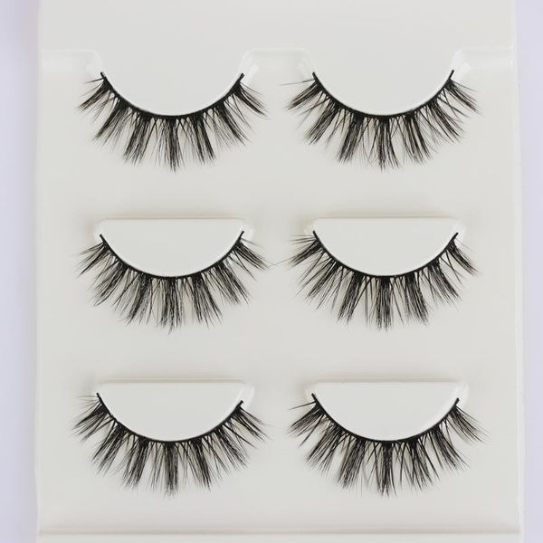 3 pairs hand made lashes black faux mink hair false eyelashes natural wispy cross 3d full strip soft eyelash extension makeup
3 pairs hand made lashes black faux mink hair false eyelashes natural wispy cross 3d full strip soft eyelash extension makeup