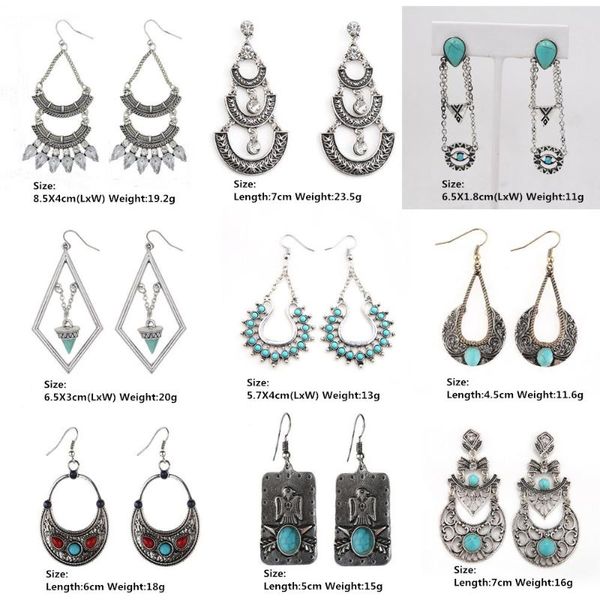 dangle & chandelier bohemian statement earrings vintage retro simple drop for women tribal western jewelry, Silver
dangle & chandelier bohemian statement earrings vintage retro simple drop for women tribal western jewelry, Silver
