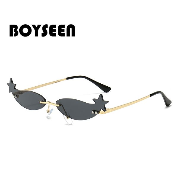 boyseen new metal small frame frameless sunglasses personality street spentagram sunglasses uv protection glasses 8050, White;black
boyseen new metal small frame frameless sunglasses personality street spentagram sunglasses uv protection glasses 8050, White;black