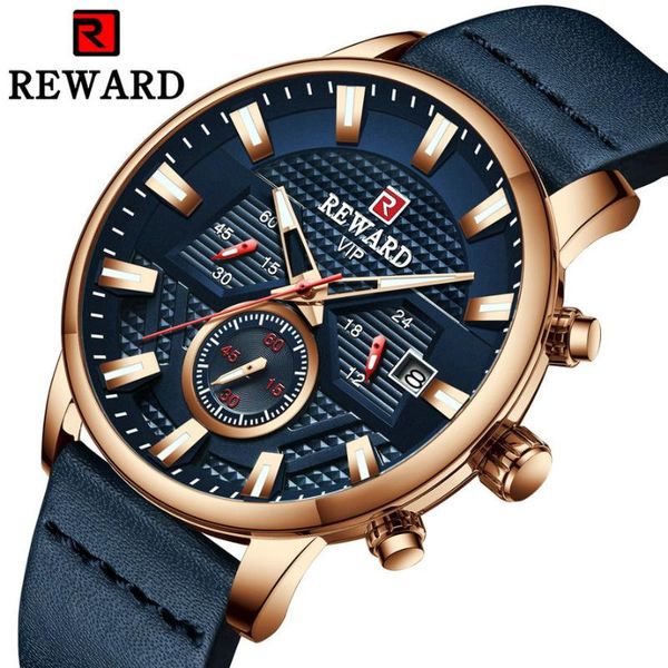 reward sports quartz watch men chronograph male clock business casual wrist watches waterproof leather strap, Slivery;brown
reward sports quartz watch men chronograph male clock business casual wrist watches waterproof leather strap, Slivery;brown