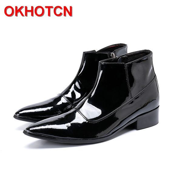 boots black russian leather men pointed toe patent shoes low heel zipper botas hombre plus size 37-47 men's ankle
boots black russian leather men pointed toe patent shoes low heel zipper botas hombre plus size 37-47 men's ankle