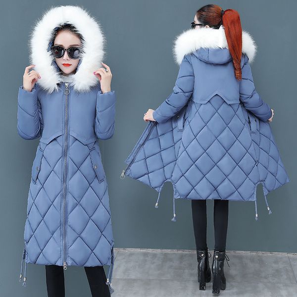 2020 winter long women coat plus size cotton padded parka solid down cotton jacket fake fur collar female clothing, Black
2020 winter long women coat plus size cotton padded parka solid down cotton jacket fake fur collar female clothing, Black
