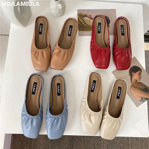 miulamiula brand design 2020 korean fashion square toe shallow flat slipper leather slide slip-on loafers mules flip flop casual, Black
miulamiula brand design 2020 korean fashion square toe shallow flat slipper leather slide slip-on loafers mules flip flop casual, Black