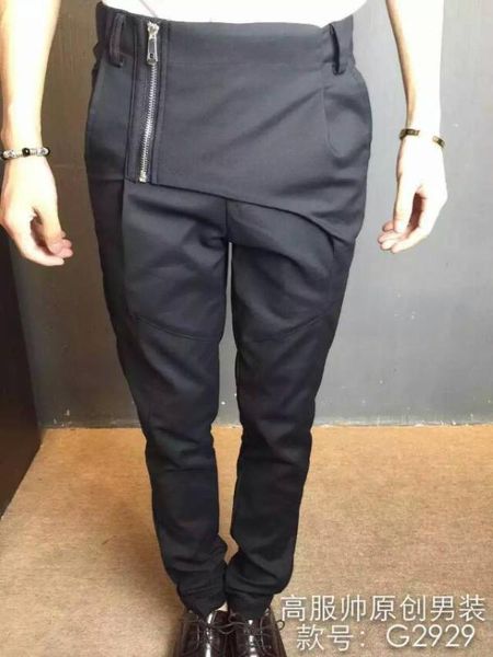 2020 new men's clothing hair stylist fashion nightclub bigbang male trousers casual pants harem pants plus size costumes, Black
2020 new men's clothing hair stylist fashion nightclub bigbang male trousers casual pants harem pants plus size costumes, Black