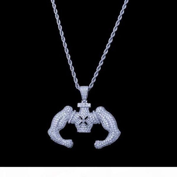 14k gold iced out mr.muscle pendant necklace mens gifts hip hop micro pave cubic zirconia simulated diamonds necklace, Silver
14k gold iced out mr.muscle pendant necklace mens gifts hip hop micro pave cubic zirconia simulated diamonds necklace, Silver