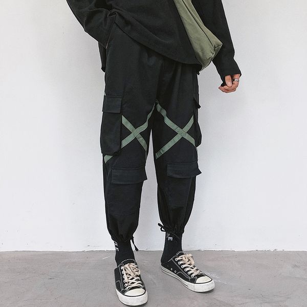 2020 spring and summer cargo pants men's beam straight pants sweatpants loose all-match casual ins popular brand hip hop, Black
2020 spring and summer cargo pants men's beam straight pants sweatpants loose all-match casual ins popular brand hip hop, Black
