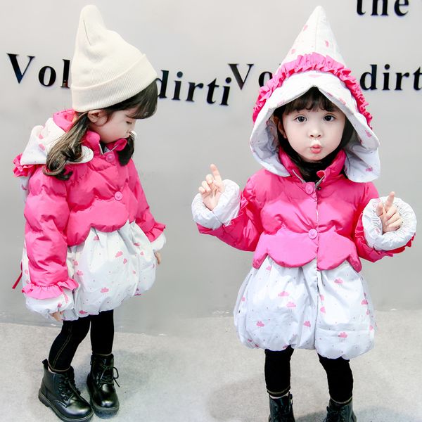 baby winter baby cotton girl lace pointed cap print children's down jacket thicken warm cotton jacket girl hooded cotton jacket, Blue;gray
baby winter baby cotton girl lace pointed cap print children's down jacket thicken warm cotton jacket girl hooded cotton jacket, Blue;gray