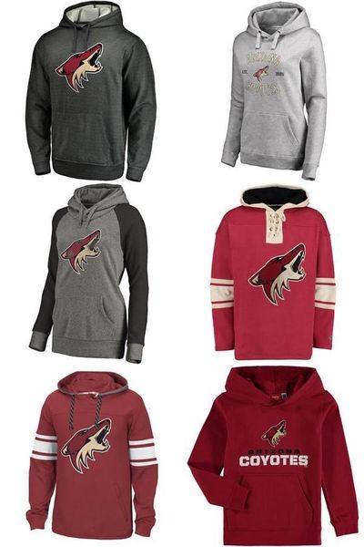 custom mens womens kids arizona coyotes full embroidery logos grey red ice hockey hoodies with any name&any no, Black;red
custom mens womens kids arizona coyotes full embroidery logos grey red ice hockey hoodies with any name&any no, Black;red