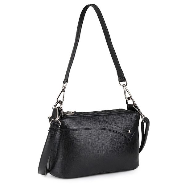 the new ladies shoulder bag first layer leather crossbody bag three zipper female women handbags