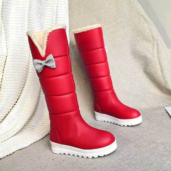 crystal butterfly-knot sweet knee high boots wwoman inter warm fur women shoes slip on round toe snow boots size 34-43, Black
crystal butterfly-knot sweet knee high boots wwoman inter warm fur women shoes slip on round toe snow boots size 34-43, Black
