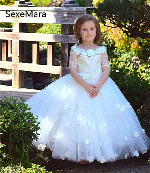 fabulous flower girl dress with 3d floral appliques ball gowns for girls parties half sleeves custom made first communion gowns, Red;yellow
fabulous flower girl dress with 3d floral appliques ball gowns for girls parties half sleeves custom made first communion gowns, Red;yellow