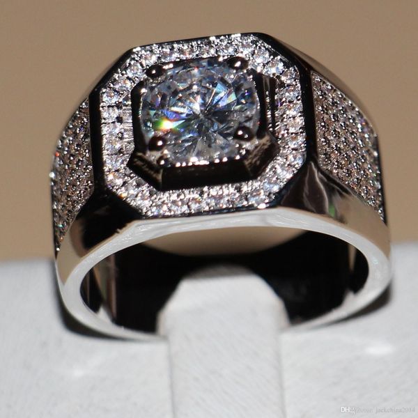 white gold filled z simulated diamond wedding pave band rings for men size 8/9/11/12/13, Silver
white gold filled z simulated diamond wedding pave band rings for men size 8/9/11/12/13, Silver
