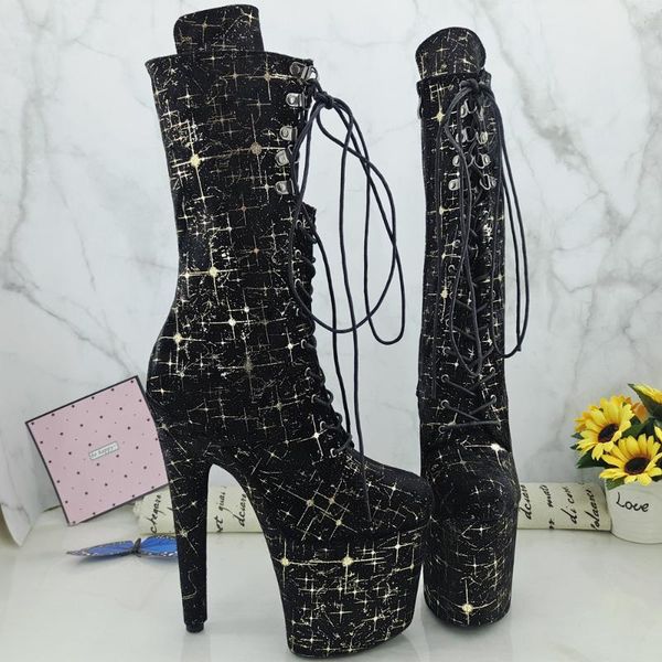 leecabe golden star upper 20cm/8inches high heel platform pole dance boots, Black
leecabe golden star upper 20cm/8inches high heel platform pole dance boots, Black