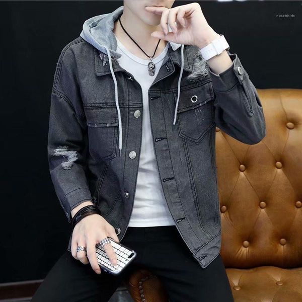 male jackets casual single breasted mens clothing mans designers loose hooded coats fashion jean with packet, Black;brown
male jackets casual single breasted mens clothing mans designers loose hooded coats fashion jean with packet, Black;brown