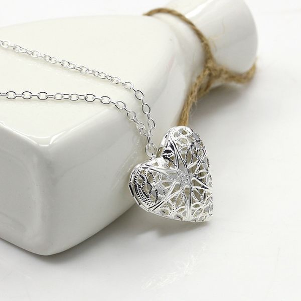 anztilam new hollow out heart pendanr necklace insert p openable meaningful birthday gift for girlfriend new trendy present, Silver 
anztilam new hollow out heart pendanr necklace insert p openable meaningful birthday gift for girlfriend new trendy present, Silver