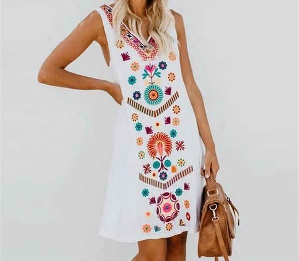 5xl women flower print dresses sleeveless summer fashion v neck plus size female clothing loose casual clothing, Black;gray
5xl women flower print dresses sleeveless summer fashion v neck plus size female clothing loose casual clothing, Black;gray