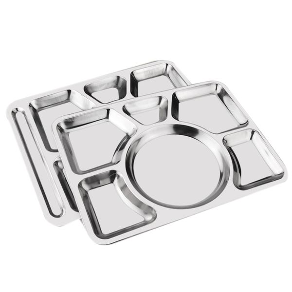 flatware sets stainless steel 6 compartment rectangular dinner plates, serving divided plates-silver,15.5 inch (39.5 cm),pack of 2
flatware sets stainless steel 6 compartment rectangular dinner plates, serving divided plates-silver,15.5 inch (39.5 cm),pack of 2