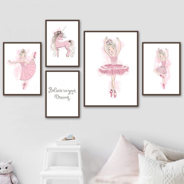 pink ballet girl unicorn quotes nursery wall art canvas painting nordic posters and prints wall pictures baby kids room decor
pink ballet girl unicorn quotes nursery wall art canvas painting nordic posters and prints wall pictures baby kids room decor