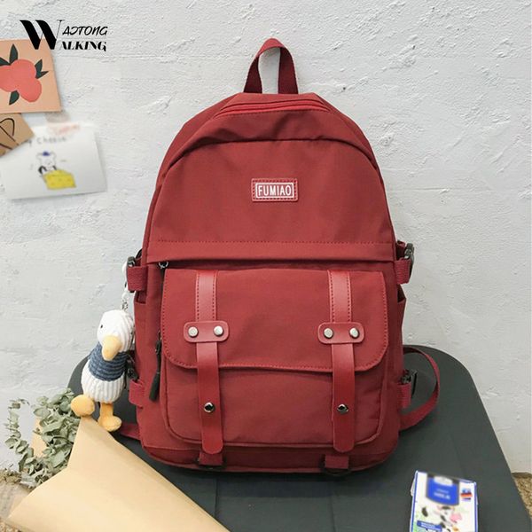 women cute buckle nylon backpack student school bag kawaii girl backpack with animal pendant lapfemale waterproof book bag
women cute buckle nylon backpack student school bag kawaii girl backpack with animal pendant lapfemale waterproof book bag