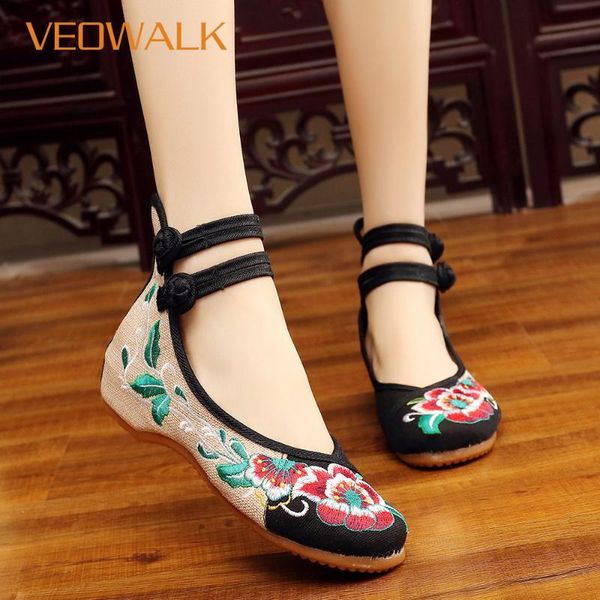 veowalk high women canvas ballet flats handmade ladies casual ankle strap flat shoes chinese style comfort walking shoes, Black
veowalk high women canvas ballet flats handmade ladies casual ankle strap flat shoes chinese style comfort walking shoes, Black