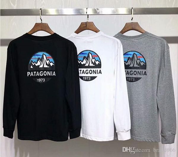 spring autumn long sleeve t shirt patagonia mountain men women clothing tee casual, White;black
spring autumn long sleeve t shirt patagonia mountain men women clothing tee casual, White;black