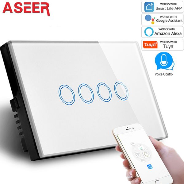 smart home control aseer us 4 gang switch wifi app lamp switch,crystal glass wifi2.4ghz,compatible with alexa google assistant
smart home control aseer us 4 gang switch wifi app lamp switch,crystal glass wifi2.4ghz,compatible with alexa google assistant