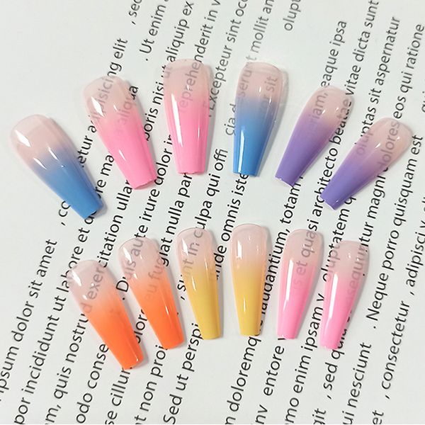 2020 colorful long fake nails builder pointed model polish shine glitter rainbow ballerina full nail art decoration sets tslm1
2020 colorful long fake nails builder pointed model polish shine glitter rainbow ballerina full nail art decoration sets tslm1