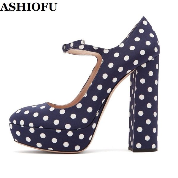 ashiofu handmade new ladies chunky heels pumps mary janes white-dots platform party dress shoes evening fashion court shoes, Black
ashiofu handmade new ladies chunky heels pumps mary janes white-dots platform party dress shoes evening fashion court shoes, Black