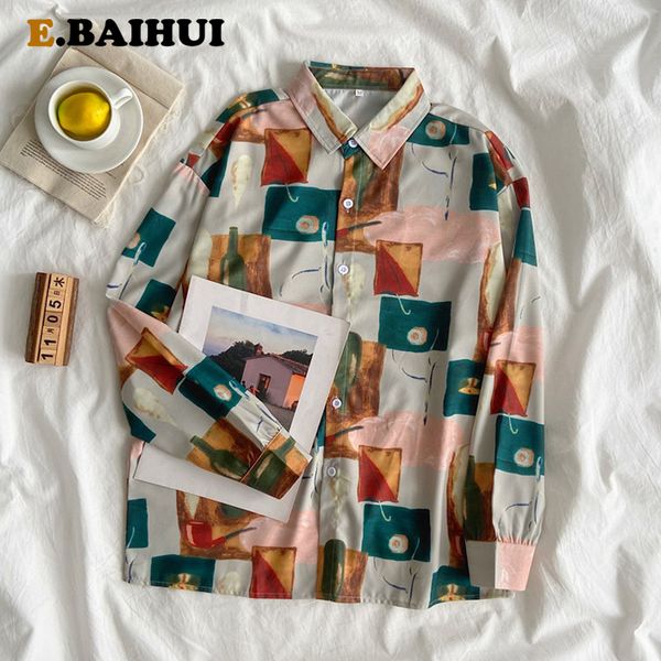 e-baihui oil painting retro artistic blouse turn down collar print shirt women's long sleeve loose 2020 new early autumn shirts, White
e-baihui oil painting retro artistic blouse turn down collar print shirt women's long sleeve loose 2020 new early autumn shirts, White