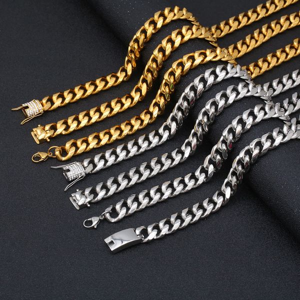 punk gold cuban chain necklace men stainless steel cubic zircon 50cm 55cm 60cm 65cm 71cm long choker male jewellry, Silver
punk gold cuban chain necklace men stainless steel cubic zircon 50cm 55cm 60cm 65cm 71cm long choker male jewellry, Silver