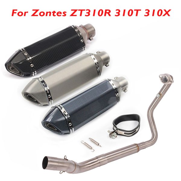 motorcycle exhaust tip system muffler escape tail muffler baffle header connector pipe for zontes zt310r zt310t zt310x
motorcycle exhaust tip system muffler escape tail muffler baffle header connector pipe for zontes zt310r zt310t zt310x