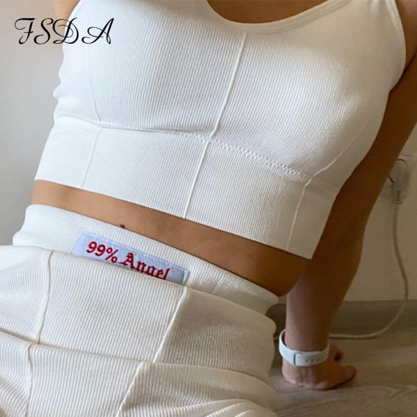 fsda o neck 2020 summer white crop ribber women basic spaghetti strap with bra cami black casual backless tank 
fsda o neck 2020 summer white crop ribber women basic spaghetti strap with bra cami black casual backless tank