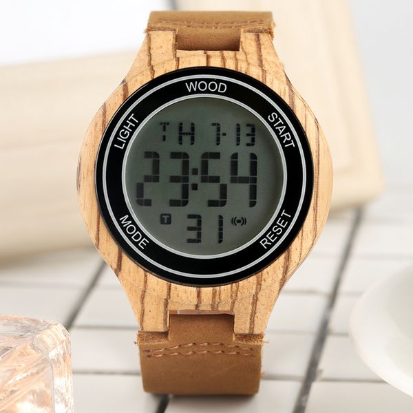 night vision led digital watches men's natural wood watch men handmade wooden leather male electronic wristwatches reloj hombre, Slivery;brown
night vision led digital watches men's natural wood watch men handmade wooden leather male electronic wristwatches reloj hombre, Slivery;brown