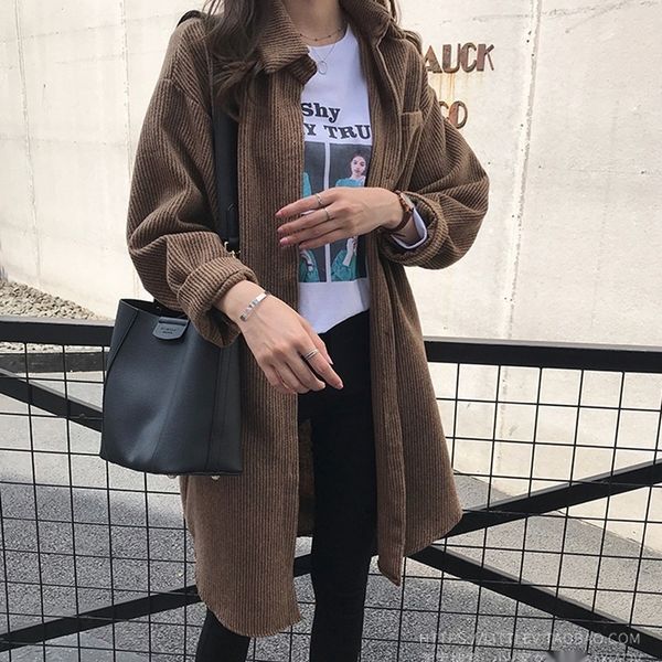 new wick coat korean style hong kong style shirt women's design jacket mid-length corduroy shirt coat 260qd, Black;gray
new wick coat korean style hong kong style shirt women's design jacket mid-length corduroy shirt coat 260qd, Black;gray
