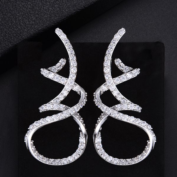 godki 38mm luxury winding lines geometry full mirco paved microl zirconia naija wedding earring fashion jewelry 200923, Silver
godki 38mm luxury winding lines geometry full mirco paved microl zirconia naija wedding earring fashion jewelry 200923, Silver