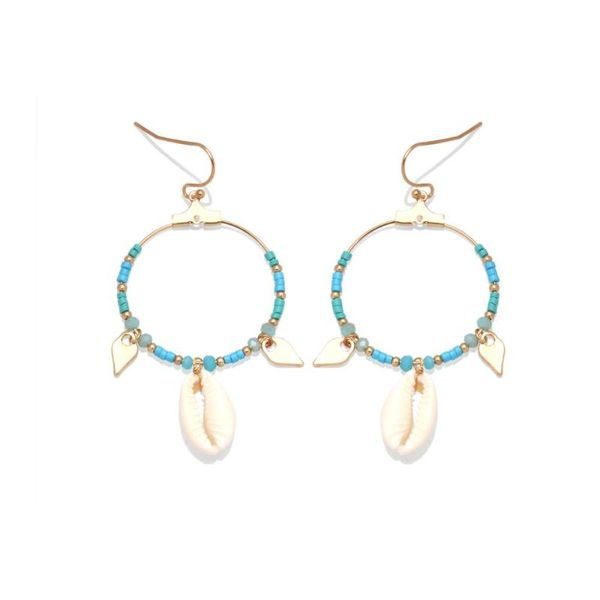hoop & huggie boho glass seed beads white cowrie seashell crystal hook earrings 2021 fashion blue pink summer beach bohemian jewelry gift, Golden;silver
hoop & huggie boho glass seed beads white cowrie seashell crystal hook earrings 2021 fashion blue pink summer beach bohemian jewelry gift, Golden;silver
