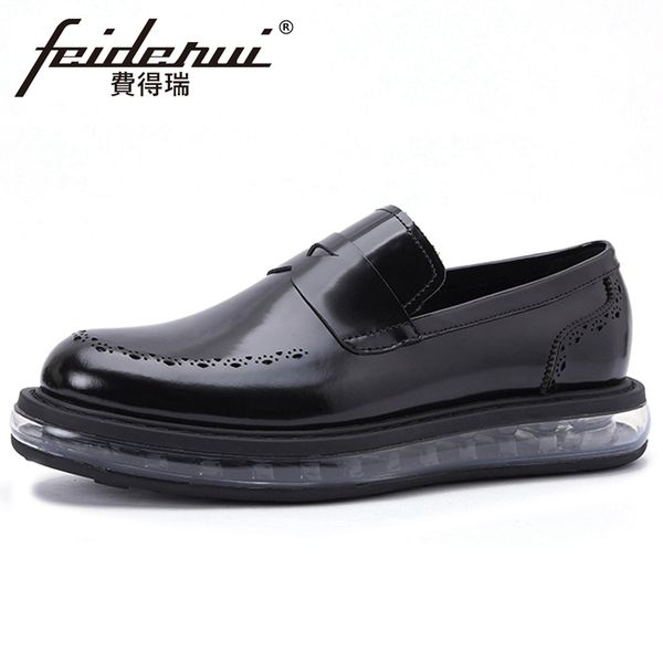 new genuine leather men's handmade casual air cushion penny loafers round toe slip on man flat platform comfortable shoes hqs486, Black
new genuine leather men's handmade casual air cushion penny loafers round toe slip on man flat platform comfortable shoes hqs486, Black