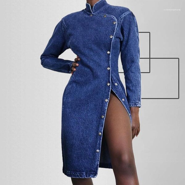 long sleeve button womens dresses womens designer jean dresses washed distressed jean pencial dresses ingle breasted sundress, Black;gray
long sleeve button womens dresses womens designer jean dresses washed distressed jean pencial dresses ingle breasted sundress, Black;gray