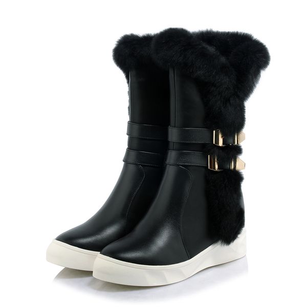 bottes femme new winter wedges shoes women's snow boots cow lether plush keep warm snow boots botas mujer, Black
bottes femme new winter wedges shoes women's snow boots cow lether plush keep warm snow boots botas mujer, Black