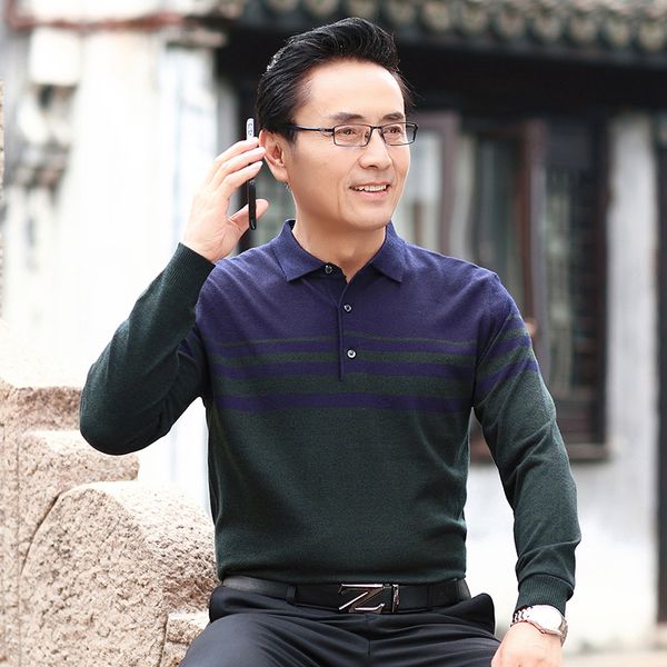 men's sweaters middle aged male turn-down collar thin knit shirt spring men patchwork colors jumper long sleeve, White;black
men's sweaters middle aged male turn-down collar thin knit shirt spring men patchwork colors jumper long sleeve, White;black